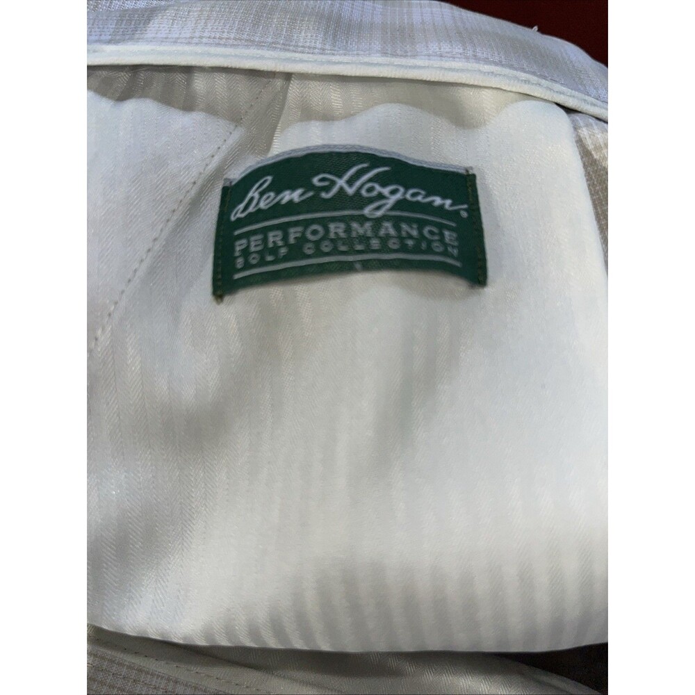 Ben Hogan Performance Golf Plaid White/Tan Shorts Men's Size 38 - Picture 5 of 6